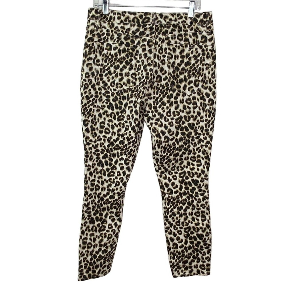 Frame Jeans Womens 32 Denim Ali High Rise Cigarette Leopard Print Cropped Skinny